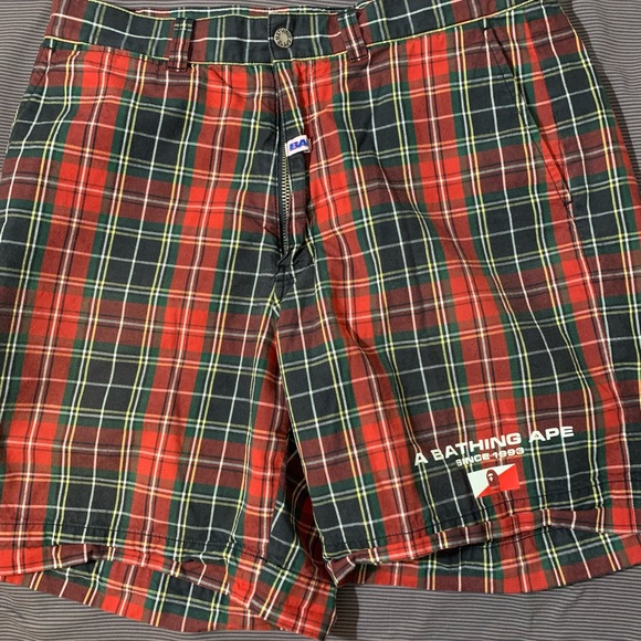 Men’s bape plaid Shorts size Large - Picture 6 of 10